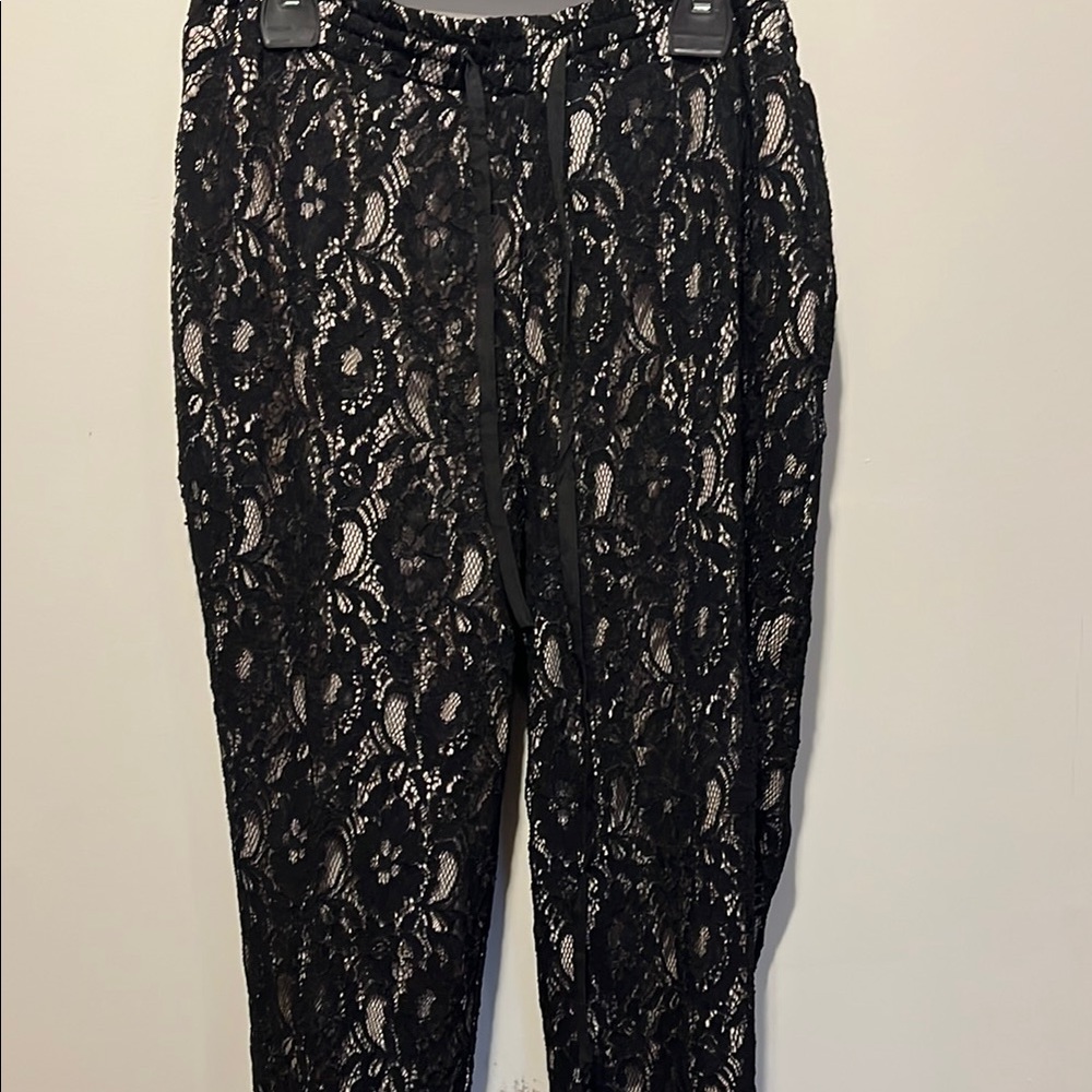 Elegant Black Lace Pants
